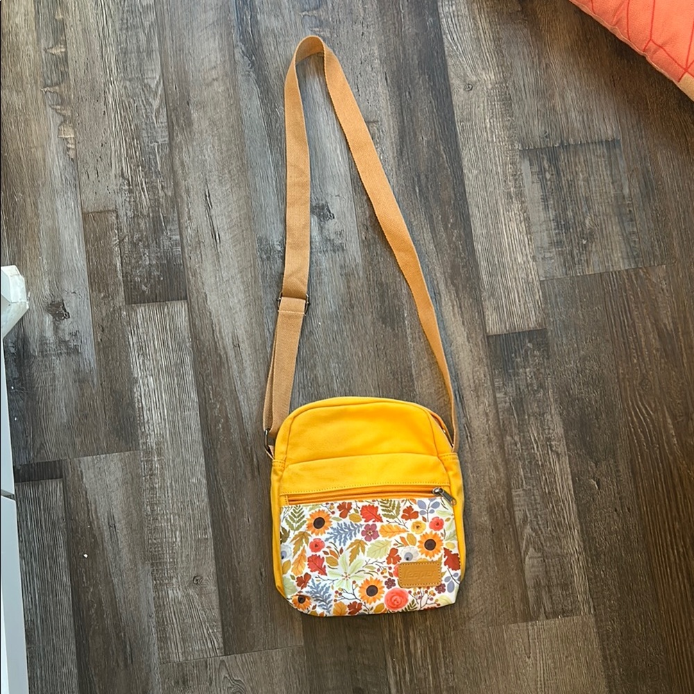 Floral Yellow Crossbody Bag